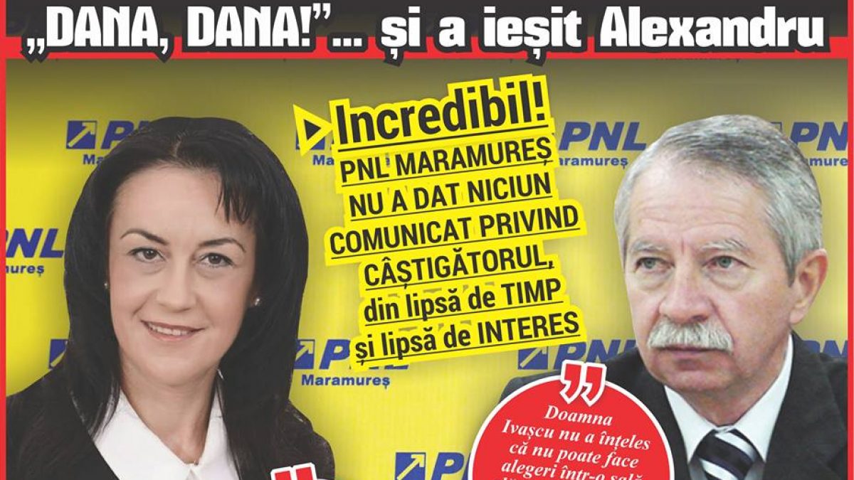 La Sighetu Marmației, ALEGERI CU SCANDAL. PNL contra PNL.”DANA, DANA!”  … și a ieșit Alexandru