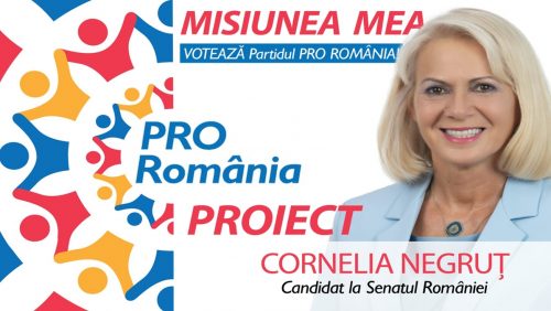 Cornelia Negruț, candidat PRO România la SENAT, va face “Legea zonelor turistice de importanță națională” pe baza unui studiu propriu. Scutirea totală de taxe și impozite pe 5 ani de zile, a tuturor firmelor care fac turism