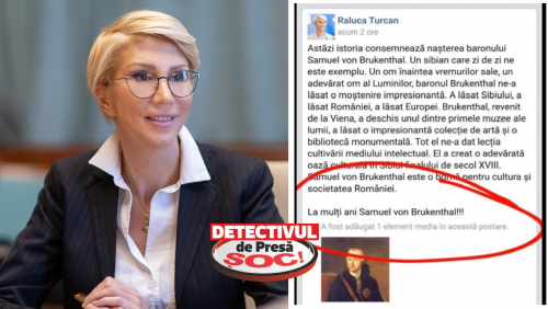 Noua PROASTĂ a României sau “VEORICA” peneleului! Raluca Turcan i-a urat “La mulți ani” baronului Samuel von Brukenthal, MORT de 218 de ani! Vezi cum a fost sancționată pe Facebook