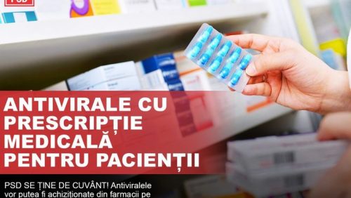 PSD SE ȚINE DE CUVÂNT! Antiviralele vor putea fi achiziționate din farmacii pe bază de prescripție medicală!