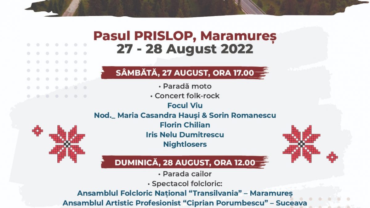 Consiliul Județean Maramureș vă invită la cea de-a 50-a ediție a evenimentului „Hora la Prislop”