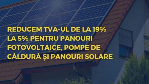 Deputatul Florin-Alexandru Alexe: REDUCEM TVA-ul de la 19% la 5% pentru panouri fotovoltaice, pompe de căldură și panouri solare