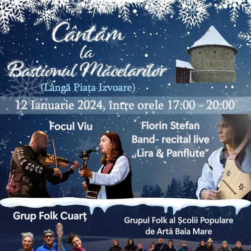 ”Cântăm la Bastionul Măcelarilor” – concert excepțional de folk într-o locație istorică