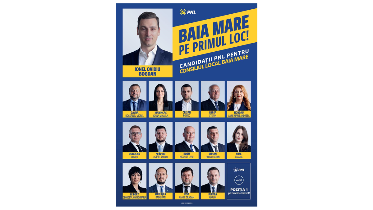 Cu Ionel Bogdan primar și echipa sa în Consiliul Local, băimărenii pun în 9 iunie Baia Mare pe primul loc!