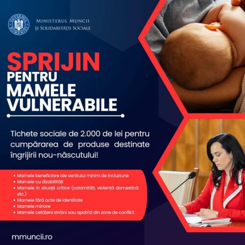 Ministrul Simona Bucura-Oprescu: Sprijin pentru mamele vulnerabile