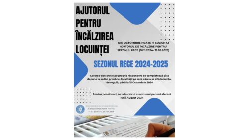 AJUTOR pentru ÎNCĂLZIREA LOCUINȚEI în sezonul RECE 2024-2025