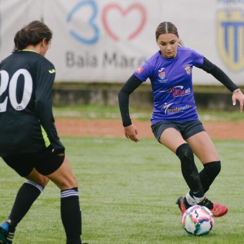 Andreea Cândea, o tânără sportivă de 16 ani legitimată la ACS Fotbal Feminin Baia Mare, a avut un debut impresionant la echipa națională U17 a României