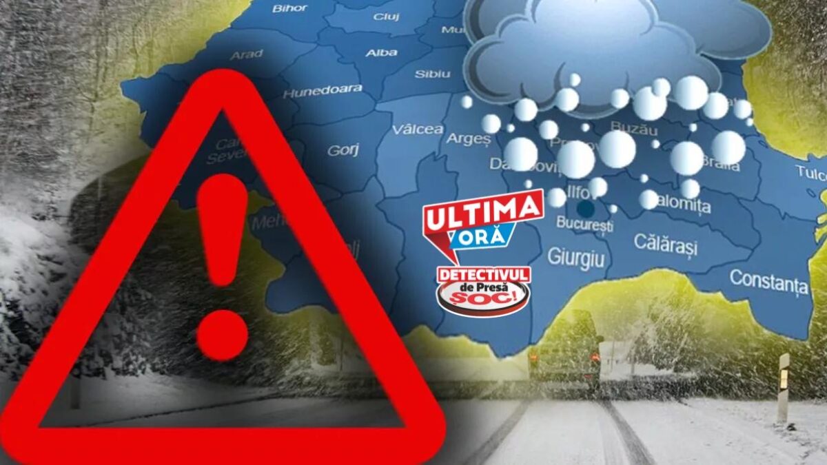 AVERTIZARE METEOROLOGICĂ. COD GALBEN – intensificări ale vântului, viscol, polei