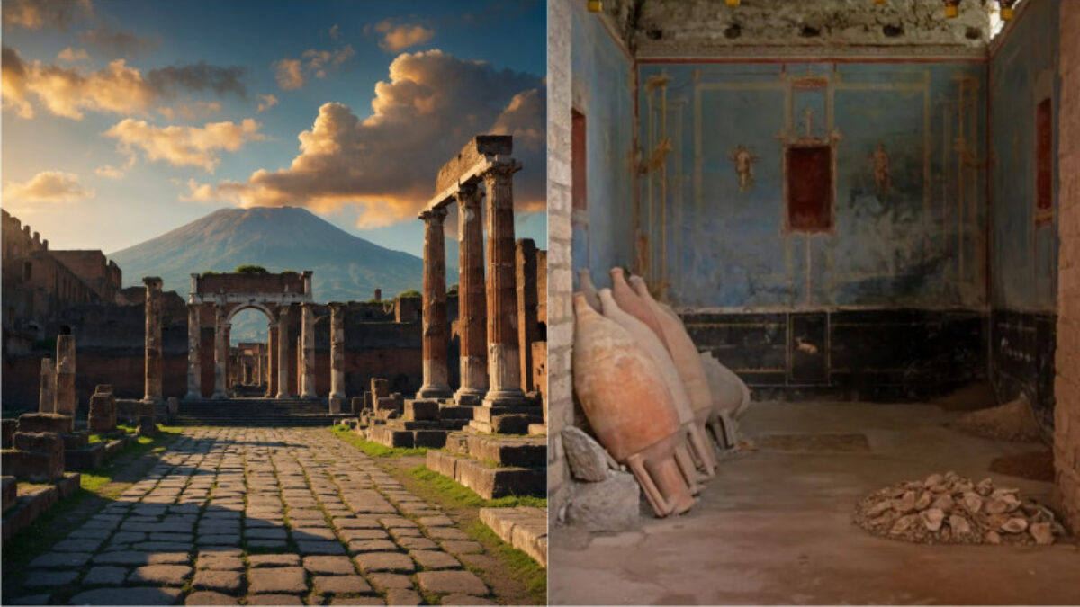 „Descoperirea secolului” în Pompeii arată cum trăiau bogații orașului antic și ce făceau înainte să fie uciși de erupția Vezuviului