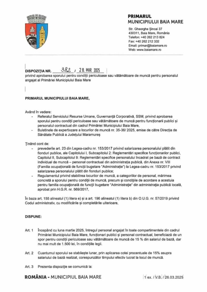 FB_IMG_1751036337811-729x1024 Angajații primăriei Baia Mare, premiați cu sporuri într-un an în care cetățenii au fost penalizați. Guvernul aruncă 50 lei pentru energie, ca un oscior pentru un dulău!