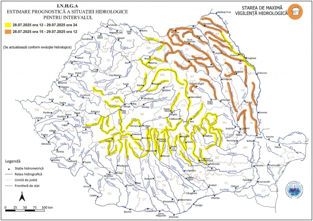 1000142063-1024x724 Coduri galbene și portocalii de inundații: Risc major pe râurile din peste 25 de județe