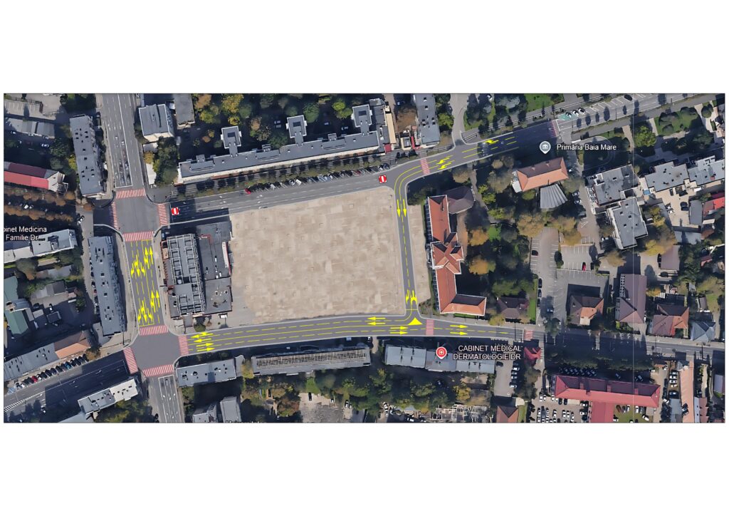 Plan-marcaj-Piata-Revolutiei_page-0001-1024x724 S-a închis strada Gheorghe Șincai pe tronsonul dintre Scottish Pub și intersecția Coșbuc cu strada Culturii din Baia Mare