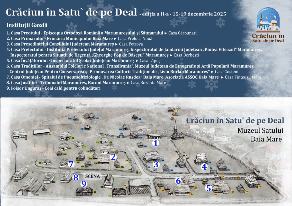 harta-2025-1200x848 Crăciun autentic la Muzeul Satului: colindătorii din întreaga regiune, așteptați la a doua ediție „Crăciun în Satu’ de pe Deal”