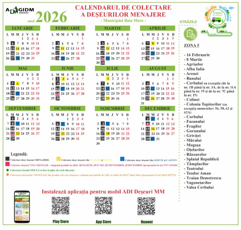 zona-5-2026-768x731 Program nou de colectare a deșeurilor în Baia Mare schimbări aplicabile din 1 ianuarie 2026